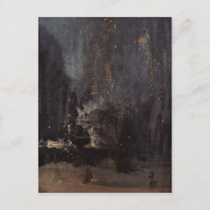 James Abbott McNeill Whistler - Nocturne in schwar Postkarte