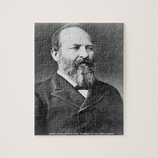 James Abraham Garfield 20. Präsident von Amerika. Puzzle (Vertikal)