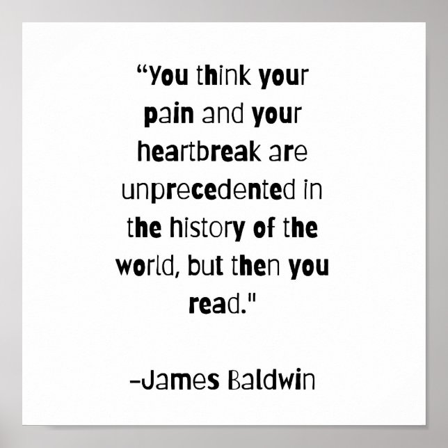 James Baldwin Quote Poster (Vorne)