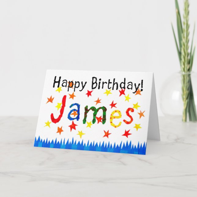 'James' Birthday Card Karte (Vorderseite)