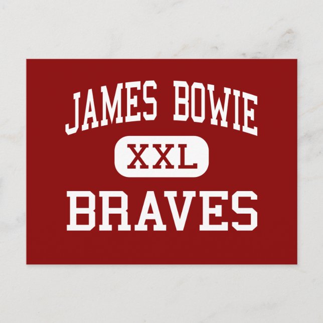 James Bowie - Braves - Middle - Amarillo Texas Postkarte (Vorderseite)