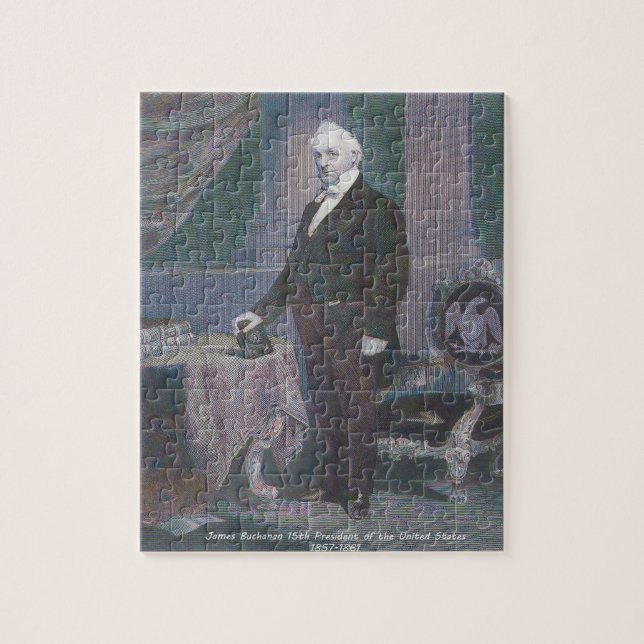 James Buchanan 15. Präsident von Amerika. Puzzle (Vertikal)
