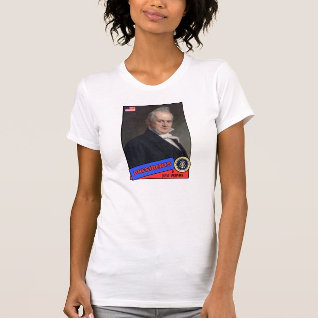 James Buchanan Baseball Card T-Shirt (Vorderseite)