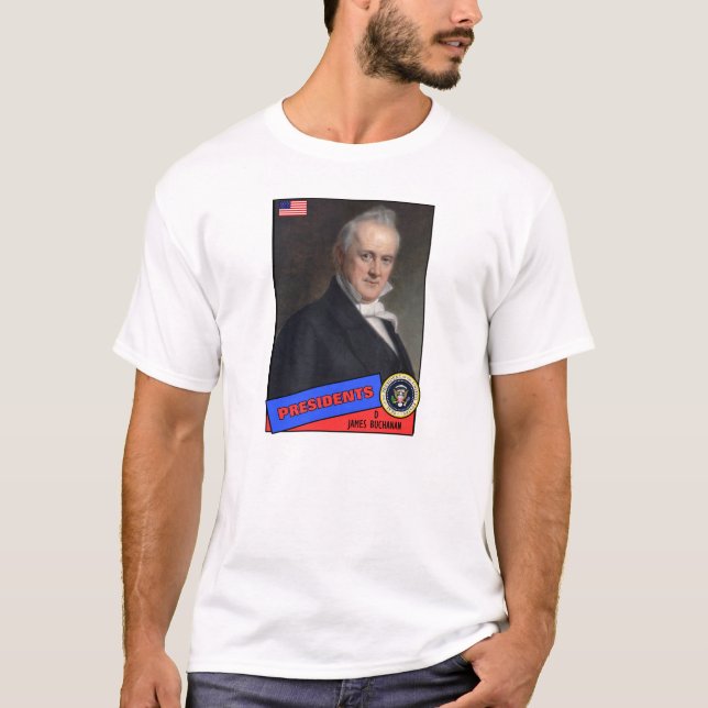 James Buchanan Baseball Card T-Shirt (Vorderseite)