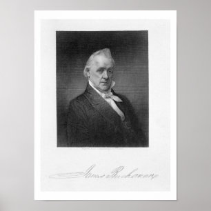 James Buchanan, graviert von Henry Bryan Hall (180 Poster