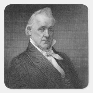 James Buchanan, graviert von Henry Bryan Hall (180 Quadratischer Aufkleber