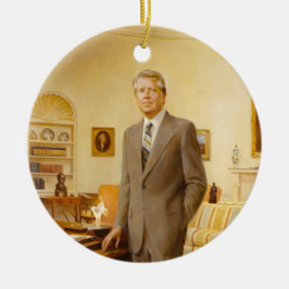 James Carter Weißes Haus Präsidentenportrait Keramik Ornament