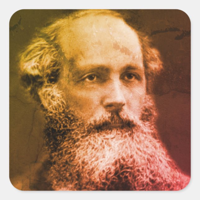 James Clerk Maxwell Quadratischer Aufkleber (Vorderseite)