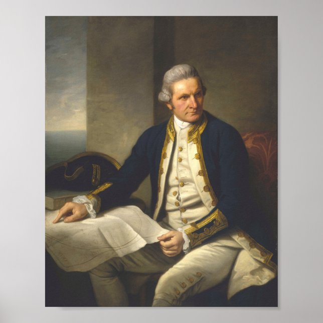 James Cook Portrait Captain Poster (Vorne)