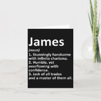 James Definition Personalisiert Name Funny Birthda