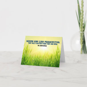 James Dewar Inspiration Zitat "Minds" Dankeskarte