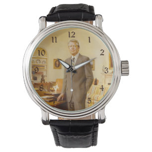 James Earl Carter Painted US-Präsident Portrait Armbanduhr