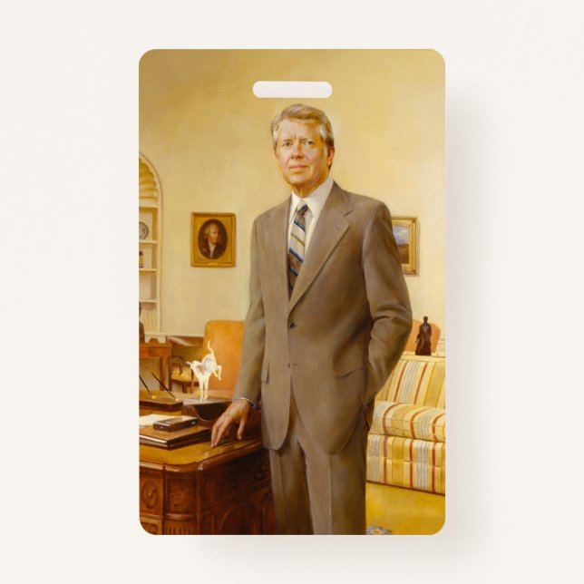 James Earl Carter Painted US-Präsident Portrait Ausweis (Vorderseite)