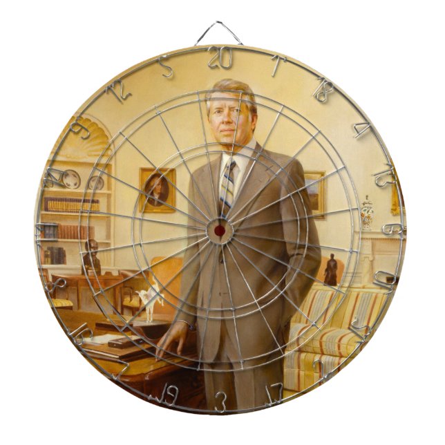 James Earl Carter Painted US-Präsident Portrait Dartscheibe (vorne)