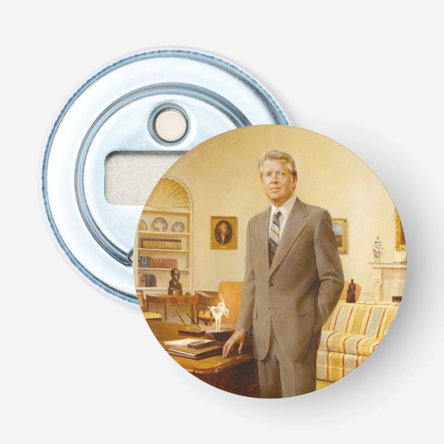 James Earl Carter Painted US-Präsident Portrait Flaschenöffner (Vorderseite)