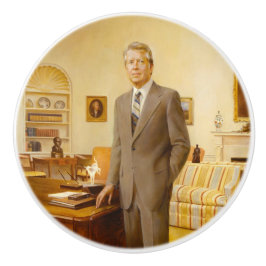 James Earl Carter Painted US-Präsident Portrait Keramikknauf