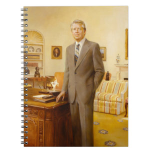 James Earl Carter Painted US-Präsident Portrait Notizblock