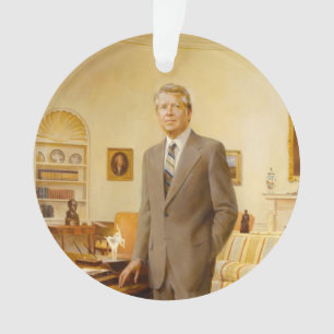 James Earl Carter Painted US-Präsident Portrait Ornament