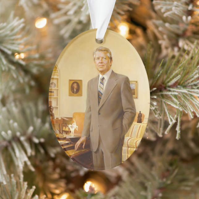 James Earl Carter Painted US-Präsident Portrait Ornament (Baum)