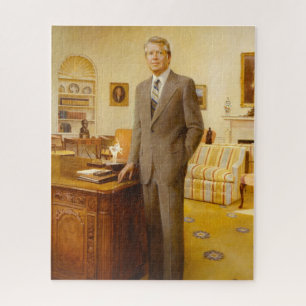 James Earl Carter Painted US-Präsident Portrait Puzzle