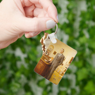 James Earl Carter Painted US-Präsident Portrait Schlüsselanhänger