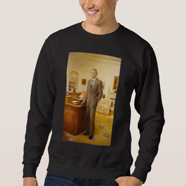 James Earl Carter Painted US-Präsident Portrait Sweatshirt (Vorderseite)