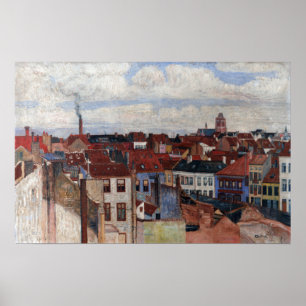 James Ensor The Rooftops von Ostende Poster