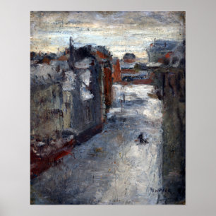 James Ensor The Van Iseghemlaan im Schnee Poster