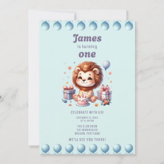 James' erster Geburtstag Einladung