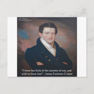 James Fenimore Cooper War Zitat Postkarte