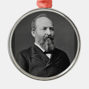 James Garfield 20. Präsident Silbernes Ornament