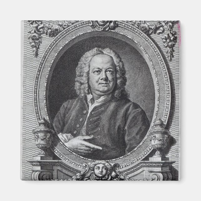James Gibbs, eingraviert von Bernard Baron, 1747 Magnet (Vorne)