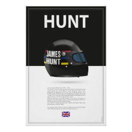 James Hunt Helmet Poster