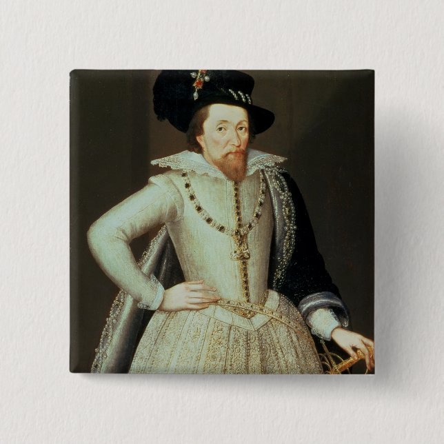 James I, Hälfte-langes Porträt Button (Vorderseite)