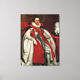 James I von Daniel Mytens Leinwanddruck