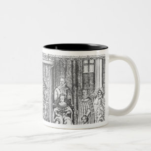 James I von England am Gericht Zweifarbige Tasse
