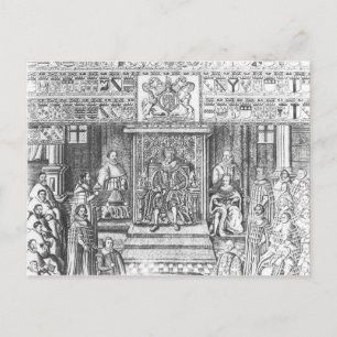 James I. von England vor Gericht Postkarte