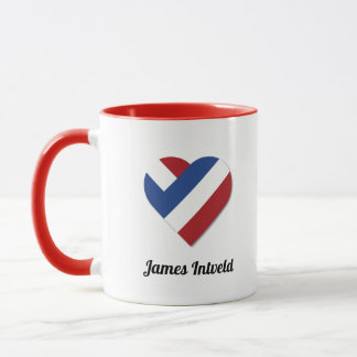 James Intveld with Netherlands Heart Flag Tasse
