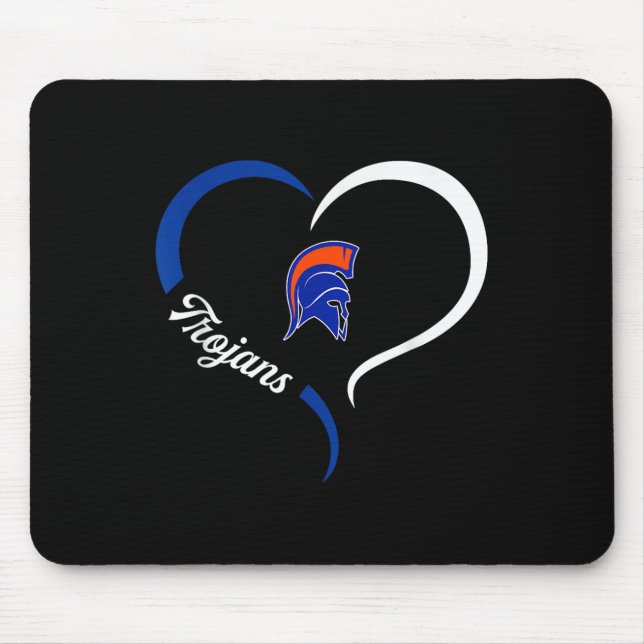 James Island Charter Trojans Logo Halbherz Sloga Mousepad (Vorne)