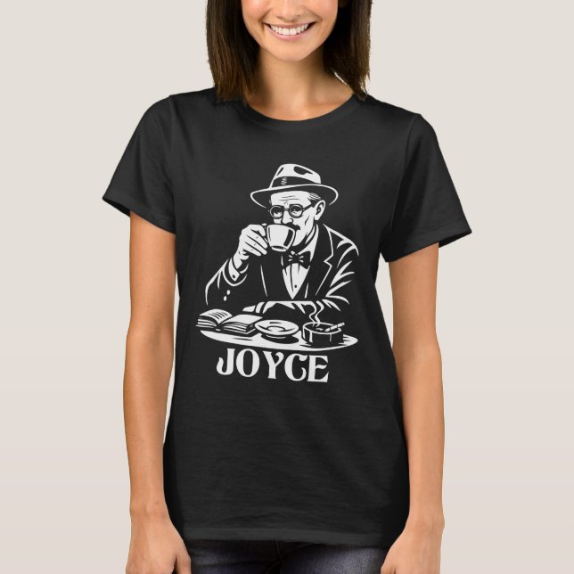 James Joyce Café Retro Reader T-Shirt (Vorderseite)