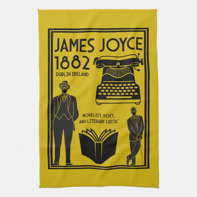 James Joyce Dublin Irland Geschirrtuch (Vertikal)
