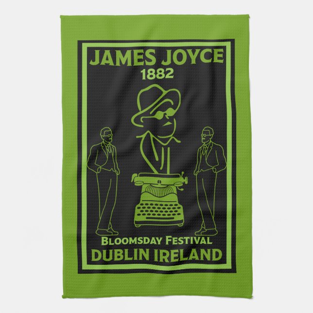 James Joyce Dublin Irland Geschirrtuch (Vertikal)