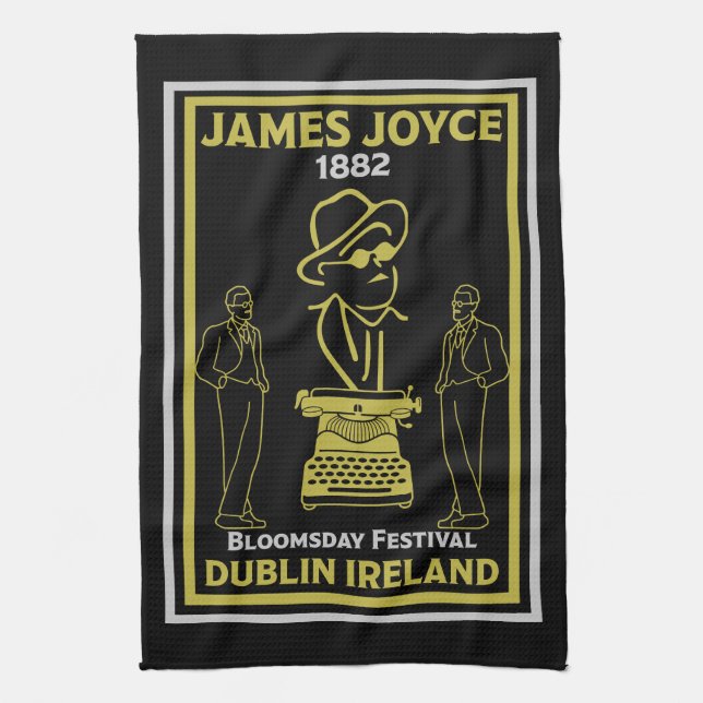 James Joyce Dublin Irland Geschirrtuch (Vertikal)