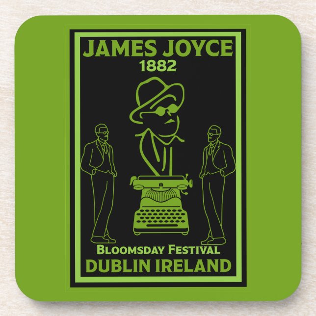 James Joyce Dublin Irland Getränkeuntersetzer (Vorderseite)