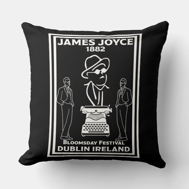 James Joyce Dublin Irland Kissen (Vorderseite)