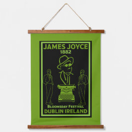 James Joyce Dublin Irland Wandteppich Mit Holzrahmen