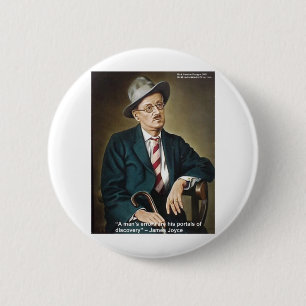 James Joyce "Fehler/Portale" Zitate Geschenke & Ka Button