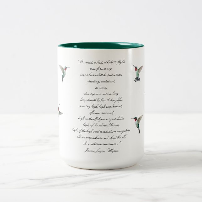 James Joyce Zitat Zweifarbige Tasse (Mittel)
