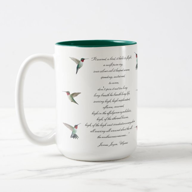 James Joyce Zitat Zweifarbige Tasse (Links)
