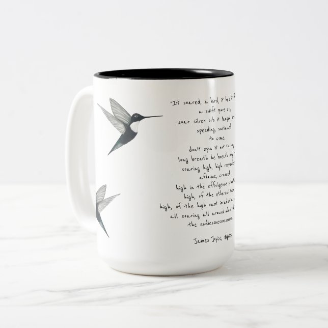 James Joyce Zitat Zweifarbige Tasse (Vorderseite Links)